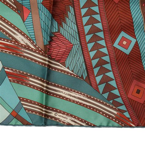 hermes coupons indiens|Hermes Brown Turquoise Coupons Indiens 90 cm .